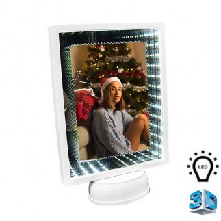 3d Ledli Işıklı Aynalı Dikdörtgen Fotoğraf Çerçevesi - 1