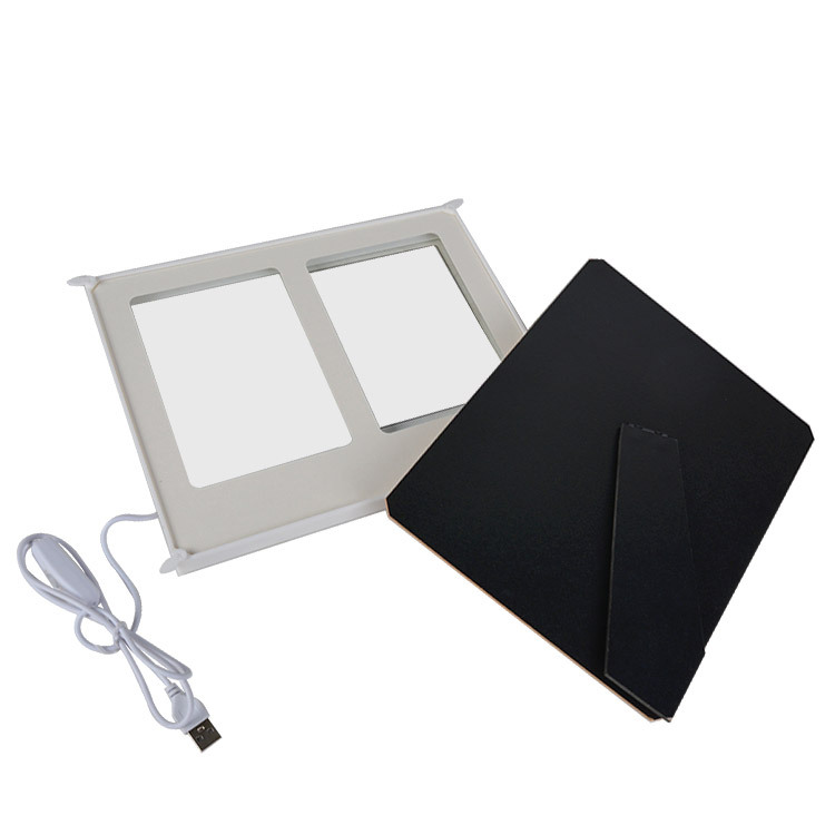 Ledli Işıklı Çift Fotoğraflı Çerçeve - 20x25cm - 4