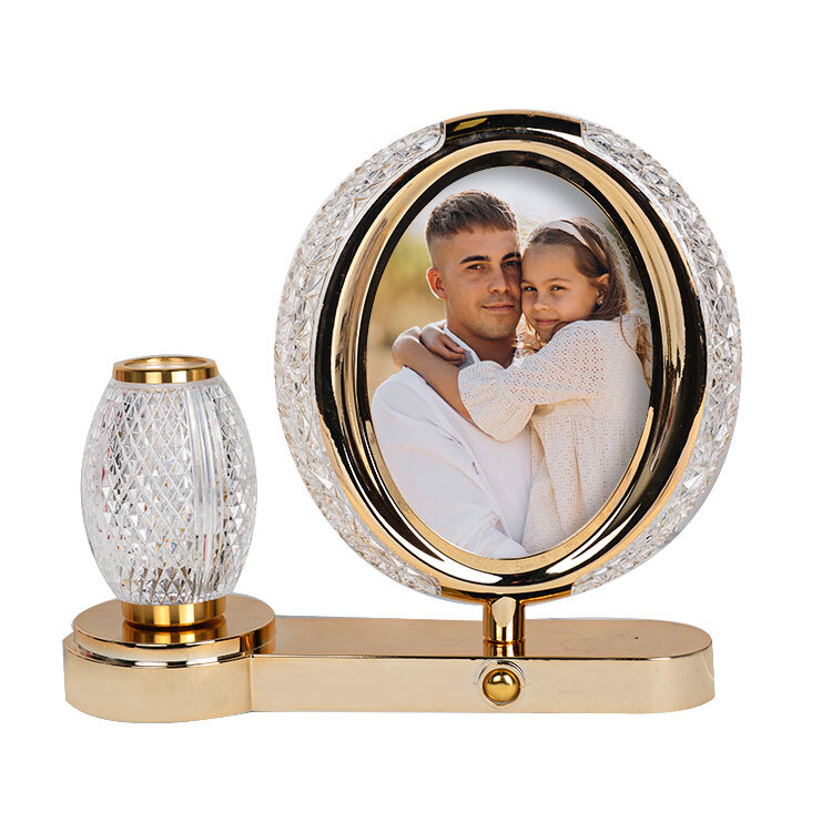 Ledli Kristal Vazolu Fotoğraf Çerçevesi - 25x28cm - 1