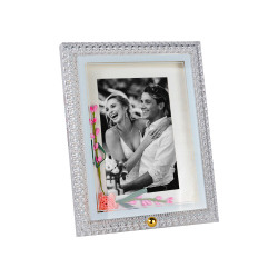 Ledli Pembe Çiçekli Fotoğraf Çerçevesi - 18x23cm - 1