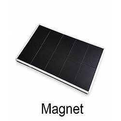 Magnetli Dikdörtgen Buton Rozet Malzeme Seti 80x53mm- 100 adet - 6