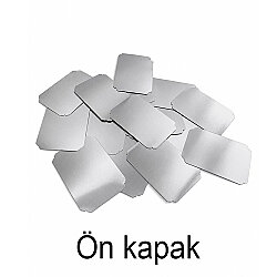 Magnetli Dikdörtgen Buton Rozet Malzeme Seti 80x53mm- 100 adet - 3