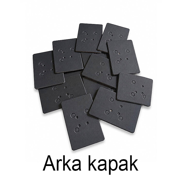 Magnetli Dikdörtgen Buton Rozet Malzeme Seti 80x53mm- 100 adet - 4
