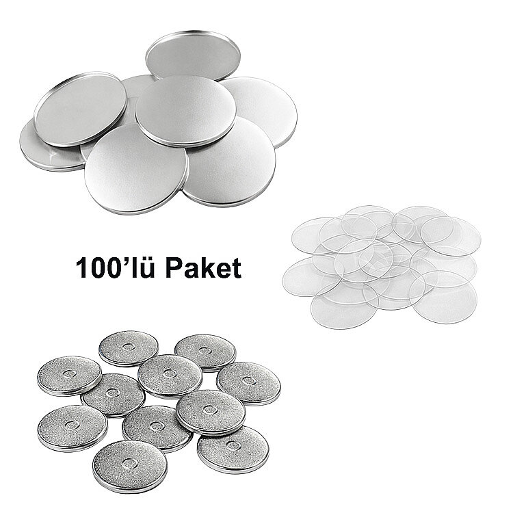 Magnetli Yuvarlak Buton Rozet Seti 58mm - 100 Adet - 1