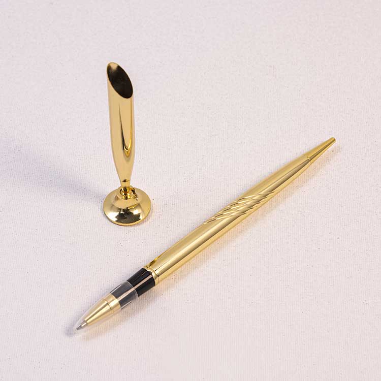 Masa İsimliği Kalemi ve Soketi - Altın, Gümüş
