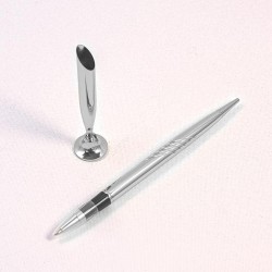 Masa İsimliği Kalemi ve Soketi - Altın, Gümüş - Thumbnail