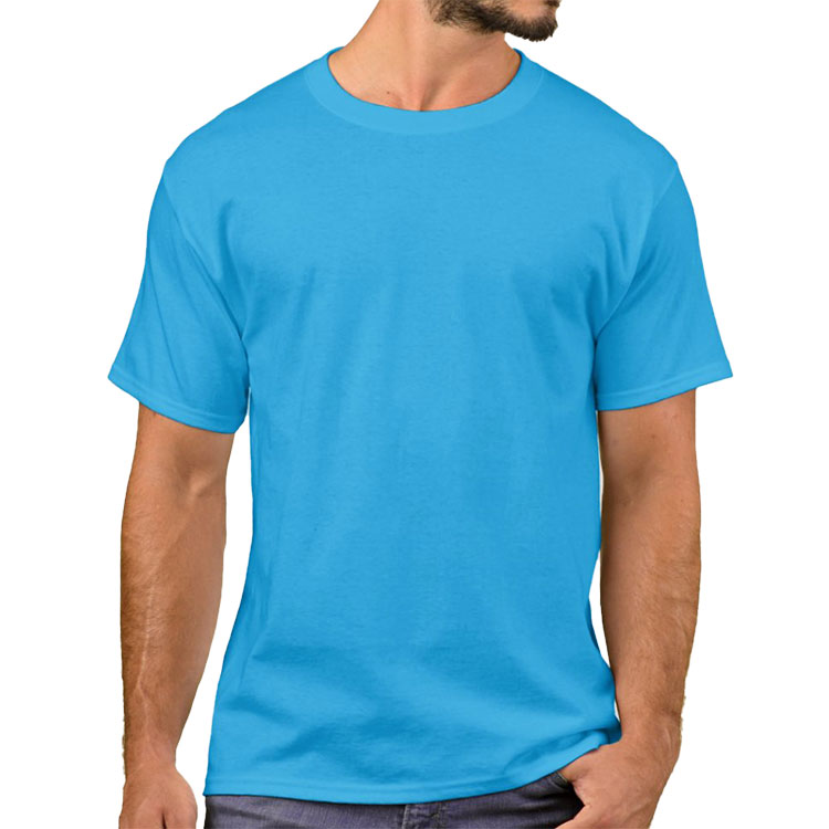 Mavi T-Shirt %100 Pamuklu - 1