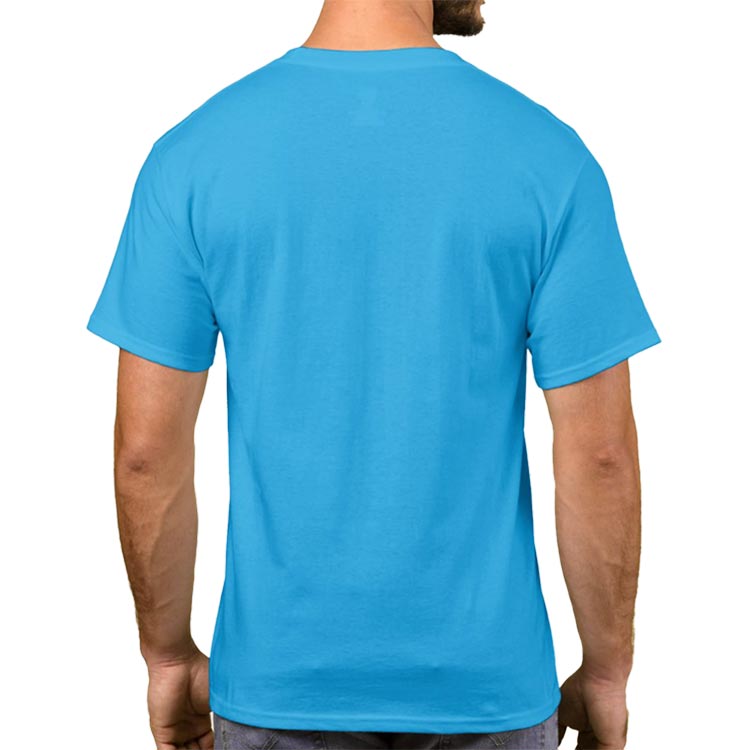 Mavi T-Shirt %100 Pamuklu - 3