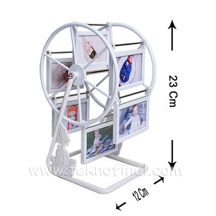 6' lı Metal Çerçeveli Mini Dönme Dolap Fotoğraf Çerçevesi - 1
