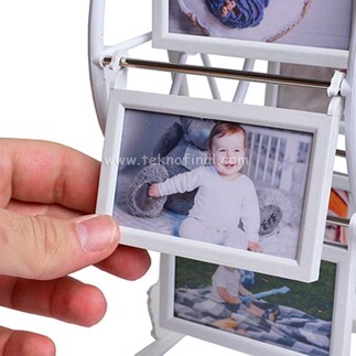 6' lı Metal Çerçeveli Mini Dönme Dolap Fotoğraf Çerçevesi - 2