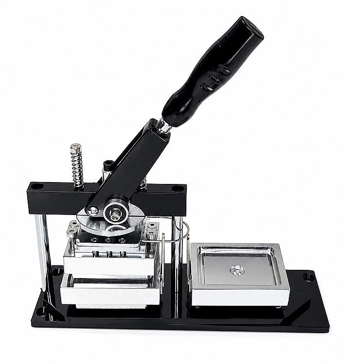 Metal Dikdörtgen Buton Rozet Pres Baskı Makinesi - 80x53mm - 3