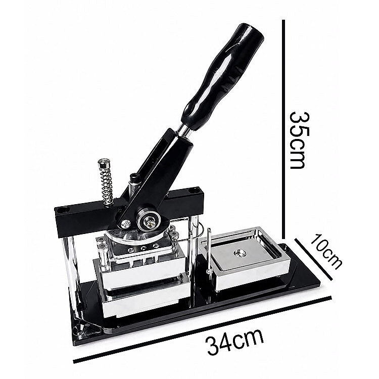 Metal Dikdörtgen Buton Rozet Pres Baskı Makinesi - 80x53mm - 4