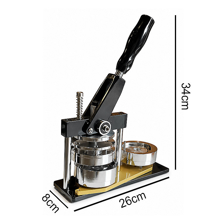 Metal Kalpli Buton Rozet Pres Baskı Makinesi - 52x57mm - 4