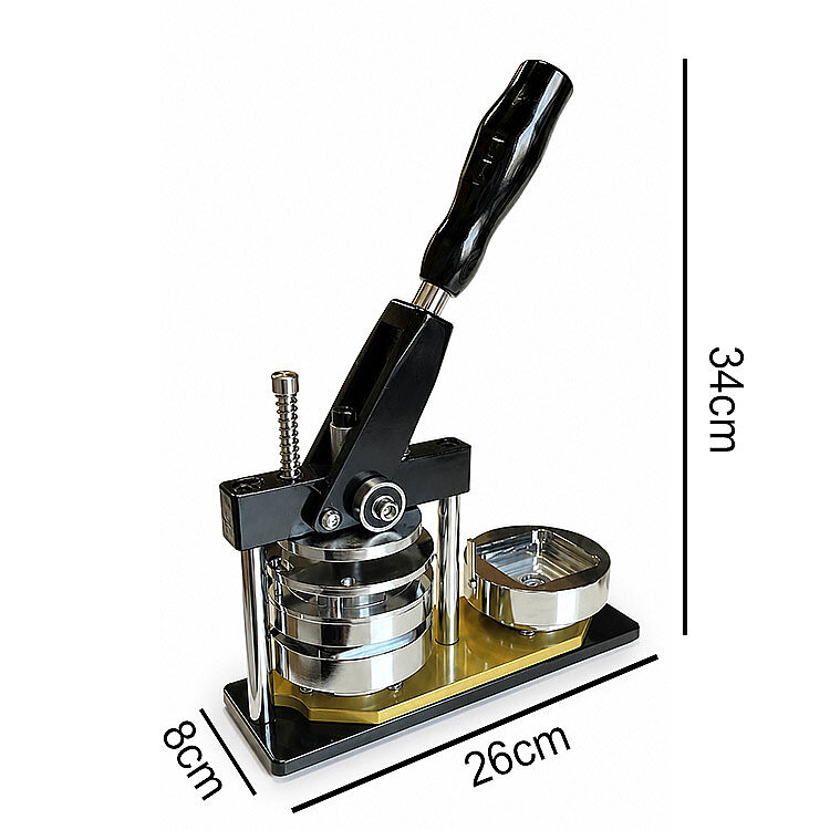 Metal Kare Buton Rozet Pres Baskı Makinesi - 50x50mm - 4
