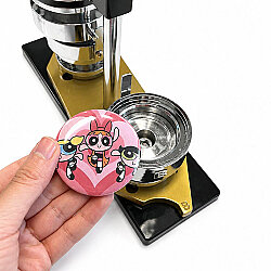 Metal Yuvarlak Buton Rozet Pres Baskı Makinesi - 50mm - Goldpix (1)