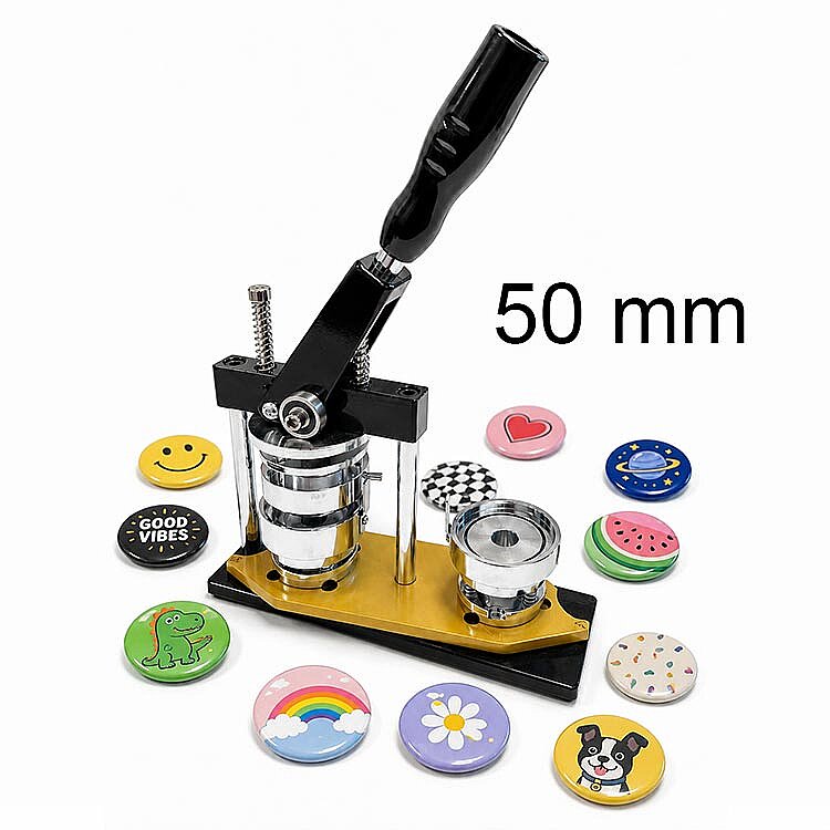 Metal Yuvarlak Buton Rozet Pres Baskı Makinesi - 50mm - 1
