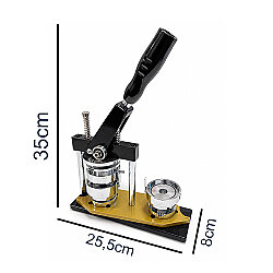 Metal Yuvarlak Buton Rozet Pres Baskı Makinesi - 58mm - 3