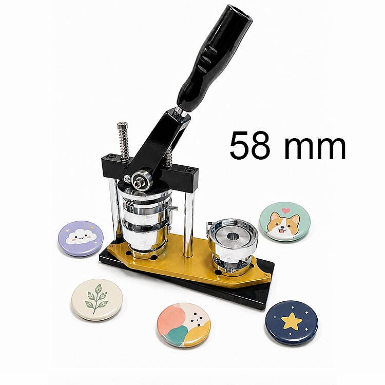 Metal Yuvarlak Buton Rozet Pres Baskı Makinesi - 58mm - 1