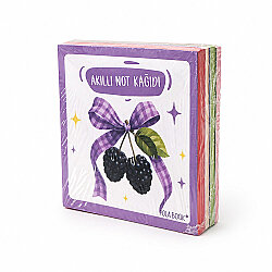Meyveli Mini Akıllı Not Kağıdı 50 Yaprak Yapışkanız Post-it - 4'lü Paket - 10