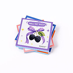 Meyveli Mini Akıllı Not Kağıdı 50 Yaprak Yapışkanız Post-it - 4'lü Paket - 6