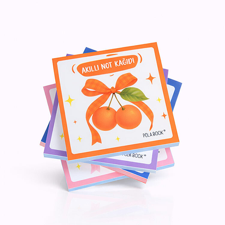 Meyveli Mini Akıllı Not Kağıdı 50 Yaprak Yapışkanız Post-it - 4'lü Paket - 3