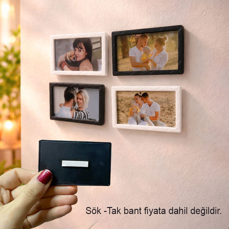 Mini Desenli Dikdörtgen Çerçeve 5x8cm- 10'lu Paket - 6