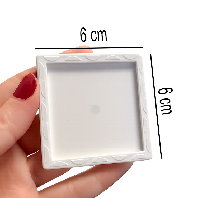 Mini Desenli Kare Çerçeve 6x6cm - 10'lu Paket - 4