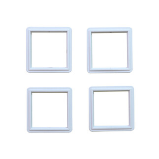 Mini Sök Tak Kare Çerçeveler Beyaz 15'li paket - Thumbnail