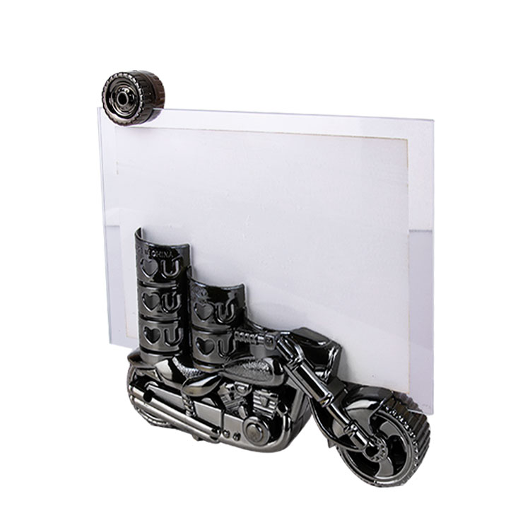 Motorcycle Shaped Glass Photo Frame