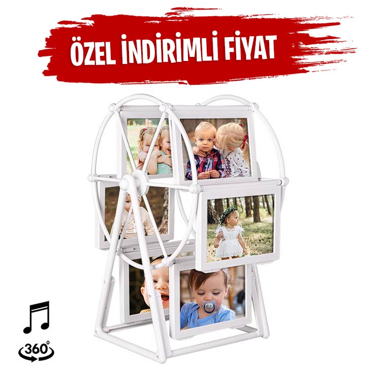 Müzikli Değirmen Dönme Dolap Fotoğraf Çerçeve - 1