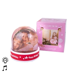 Müzikli Doğum Günü Fotoğraflı Kar Küresi - NobbyStar