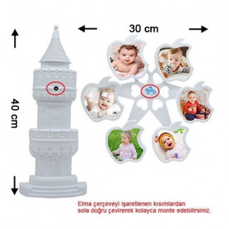 Müzikli Dönen Elma Fotoğraf Çerçevesi - 7