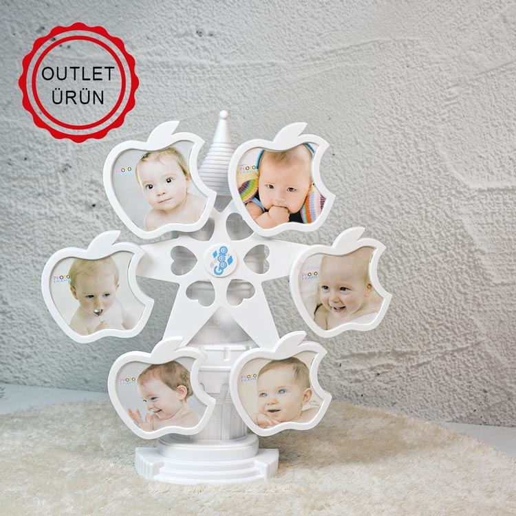 Müzikli Dönen Elma Fotoğraf Çerçevesi - 1