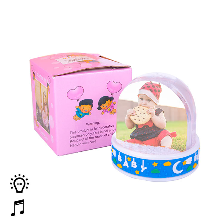 Müzikli Fotoğraflı Bebek Kar Küresi - 1