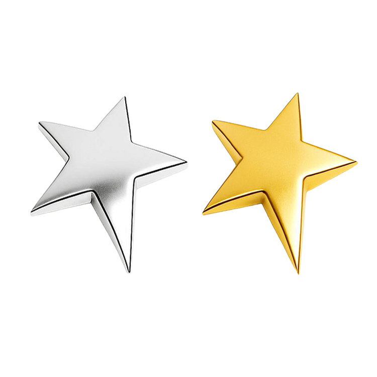 Altın ve Gümüş Parlak Plaket Yıldızı - 2'li Paket - 1