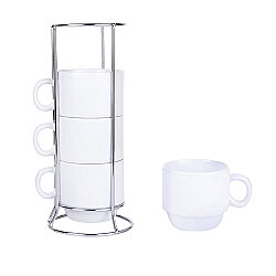Paslanmaz Metal Fincan Stand - 5