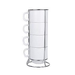 Paslanmaz Metal Fincan Stand - 6