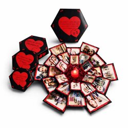 Patlayan Hediye Aşk Kutusu 4'lü Klasik Siyah - 2