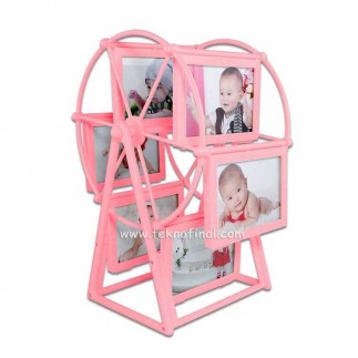 12 Fotoğraflı Pembe Değirmen Dönme Dolap Çerçeve - 3