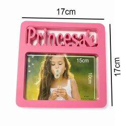 Pembe Prenses Fotoğraf Çerçevesi - 10x15cm - 4