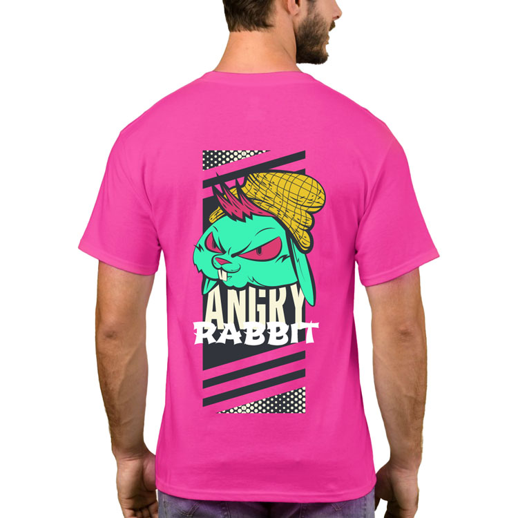 Pembe T-Shirt %100 Pamuklu - 4