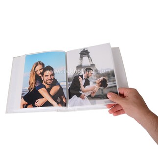 100'lük Pencereli Gül Desen Deri Fotoğraf Albümü - 3