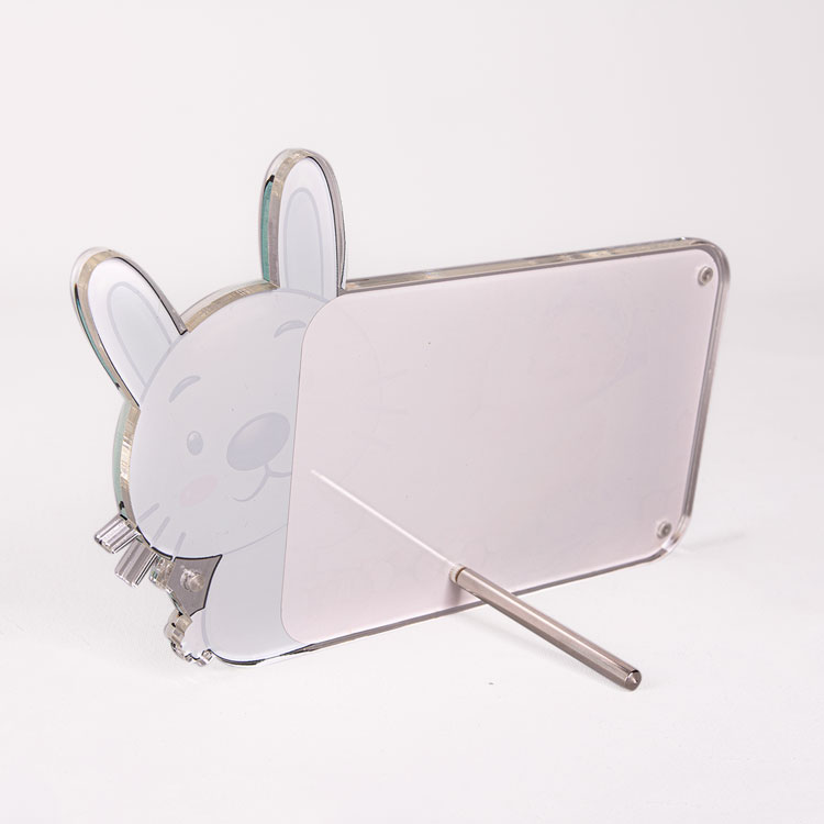 Plexiglass Photo Frame with Rabbit Figure