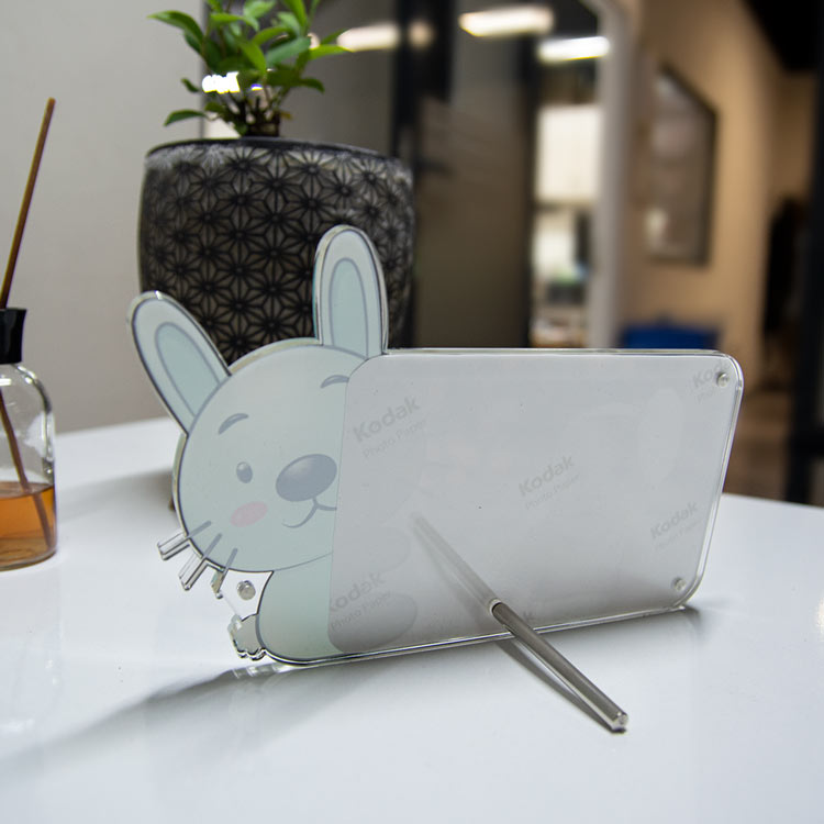 Plexiglass Photo Frame with Rabbit Figure