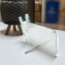 Plexiglass Photo Frame with Rabbit Figure - Thumbnail
