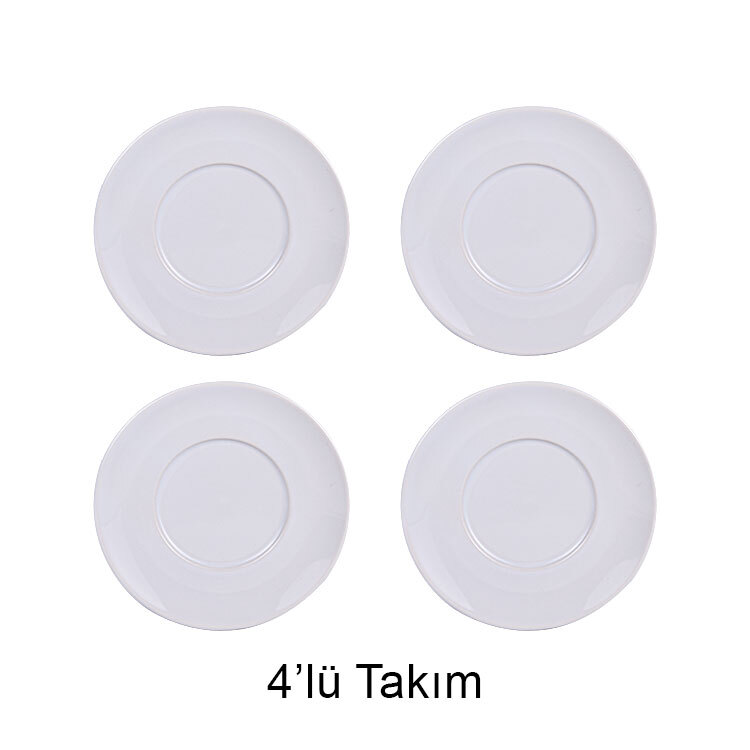 Porselen Kupa Bardak Altlığı - 4'lü Paket - 1