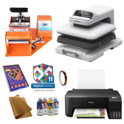 Power Ekonomik Kupa ve A4 Isı Transfer Baskı Seti - Goldpix