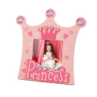 Prince and Princess Wooden Photo Frame - Thumbnail