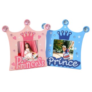 Prince and Princess Wooden Photo Frame - Thumbnail