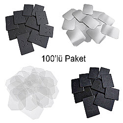 Profesyonel Dikdörtgen Buton Rozet Baskı Seti - 80x53mm - 4
